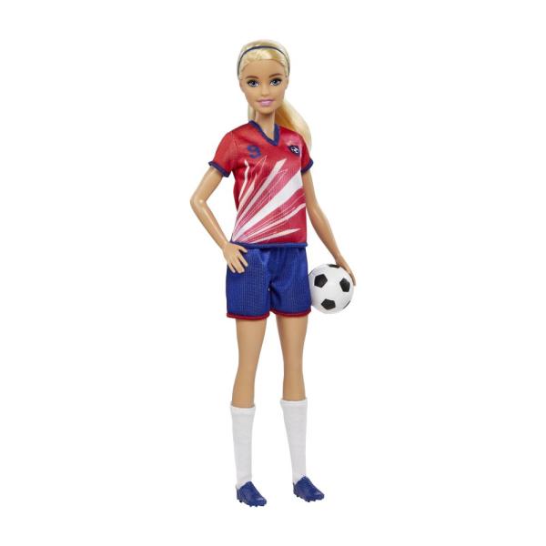 Mattel Barbie Fotbalová panenka - Barbie v červeném dresu (obrázek 3)
