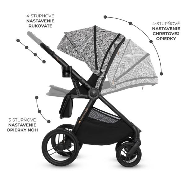 KINDERKRAFT Kočárek kombinovaný Nea 2 2v1 Lunar Black Bizuu (obrázek 4)