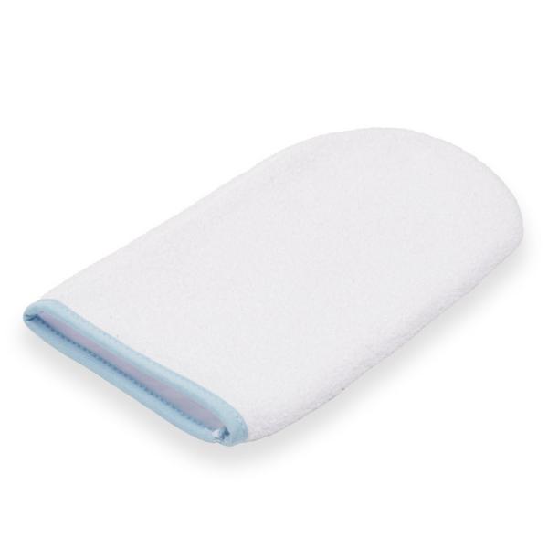 Dětská froté osuška s kapucí New Baby BASIC 80×80 bílo-modrá