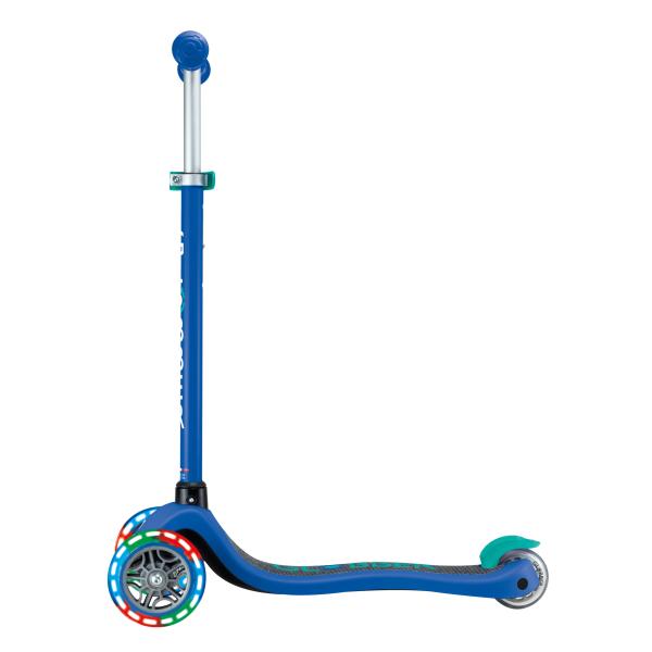 Globber dětská tříkolová koloběžka - Primo Lights V2 - Svítící Kolečka - Navy Blue (obrázek 7)