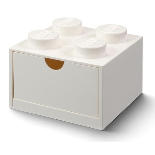 LEGO® stolný box 4 so zásuvkou biela 158 x 158 x 113 mm