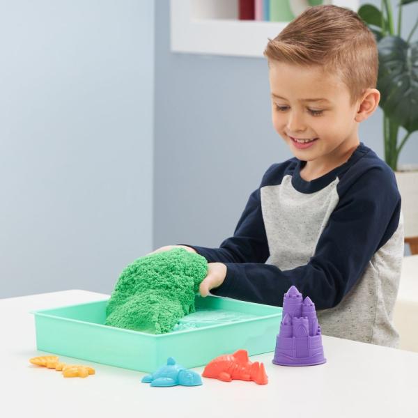 Kinetic sand krabice tekutého písku s podložkou zelená (obrázek 10)