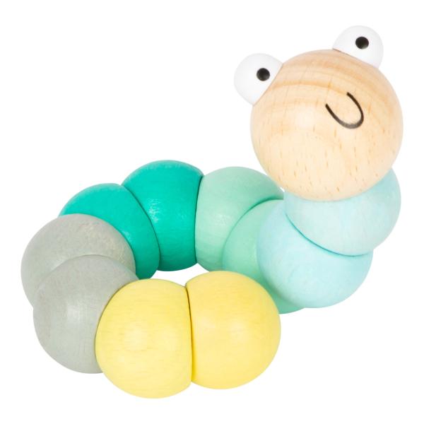 Small Foot Motorická hračka husenička 1ks tyrkysová