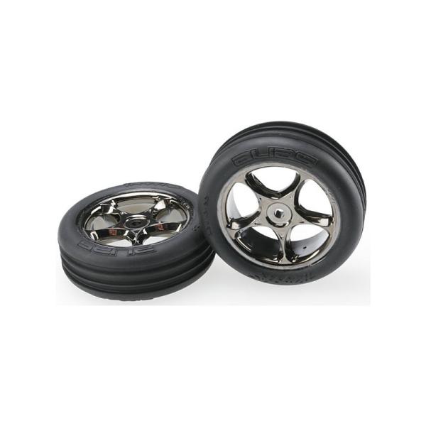 Traxxas kolo 2.2", disk Tracer černý chrom, pneu Ribbed (2)