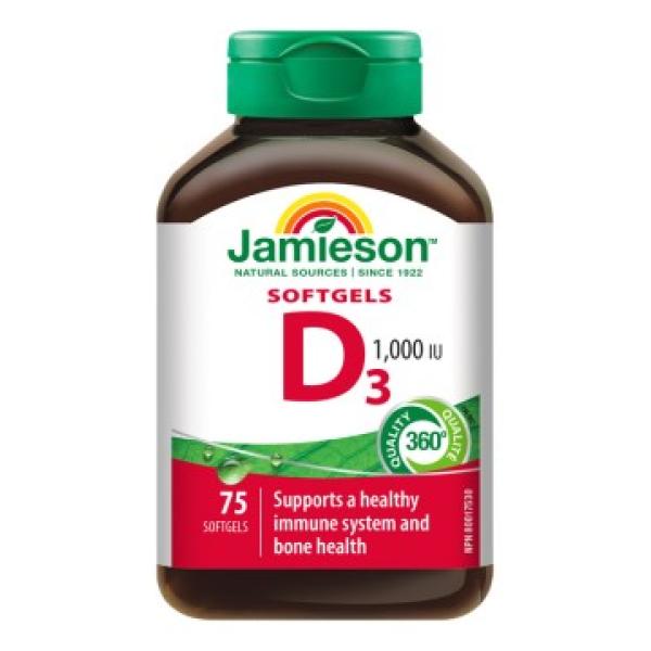 Jamieson Vitamin D3 1000 IU kapsle 75cps.