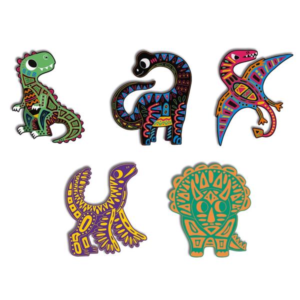Janod Atelier vyškrabovací obrázky Dinosauři Sada Mini 5+ (obrázek 3)