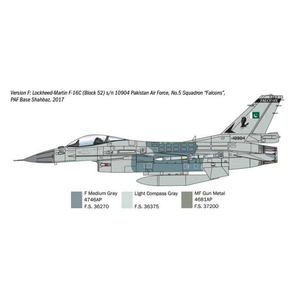 Model Kit War Thunder letadlo 35105 - F-16C Fighting Falcon (1:48) (obrázek 5)