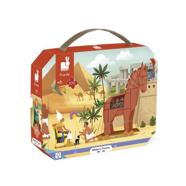 Janod Panoramatické Puzzle V KufríKu Antika A MytolóGia 100 Ks-image