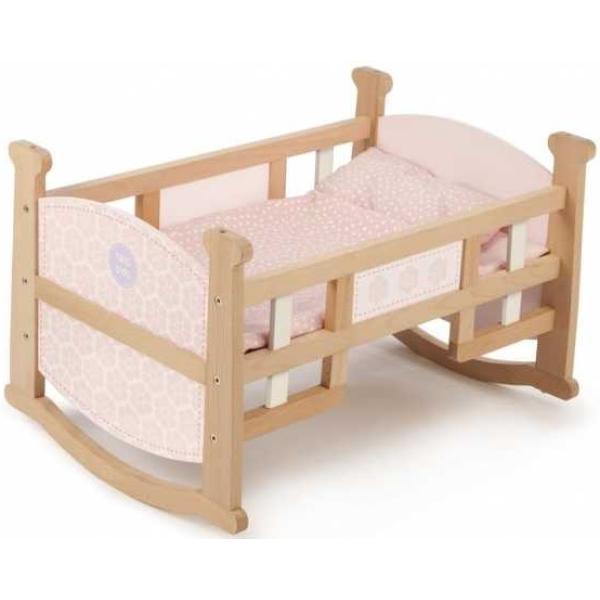 Tidlo Dřevěná kolébka postýlka pro panenky 2v1