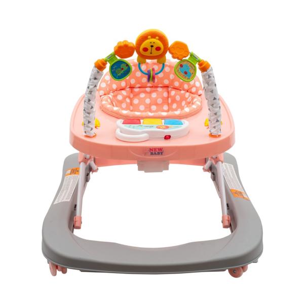 Dětské chodítko se silikonovými kolečky New Baby Forest Kingdom Pink (obrázek 4)
