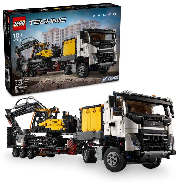 LEGO® Technic 42175 Nákladní auto Volvo FMX a elektrický bagr EC230