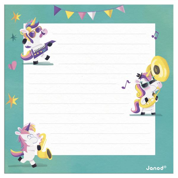 Janod Blahopřání k narozeninám s puzzle Jednorožec