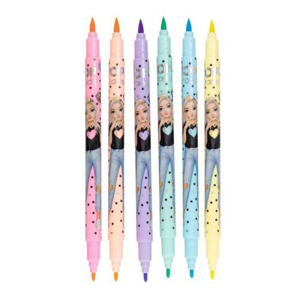 Top Model Sada oboustranných pastelových fixů