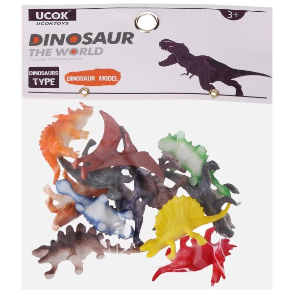 Zvířátka figurky dino 12 ks set 5 cm