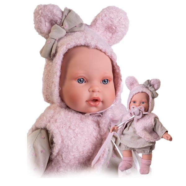 Antonio Juan 11320 KIKA - realistická panenka se zvuky a měkkým látkovým tělem - 27 cm