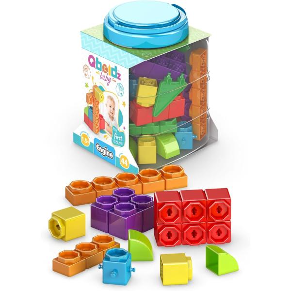 Engino BABY QBOIDZ - Moje první kroky - medium set (v plastové vaničce)