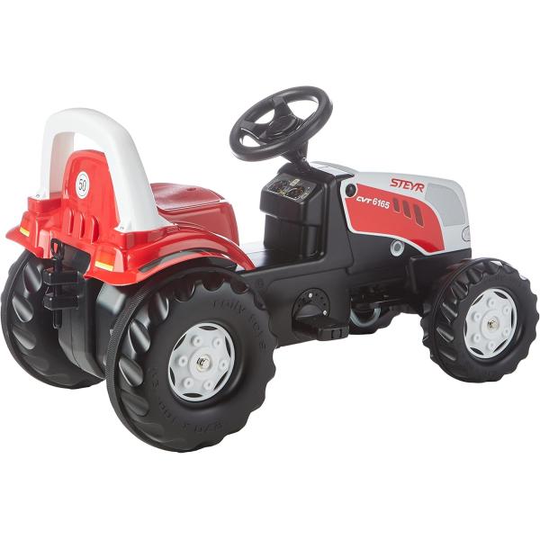 Rollytoys Šlapací traktor Rolly Kid Steyer s vlečkou-červený (obrázek 3)
