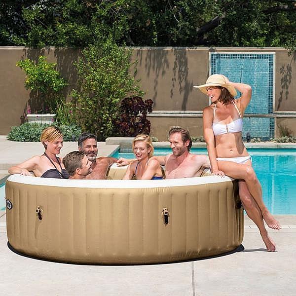 Intex 28428NP Nafukovací vířivka Purespa Bubble Massage Olive green (pro 6 osob) (obrázek 6)