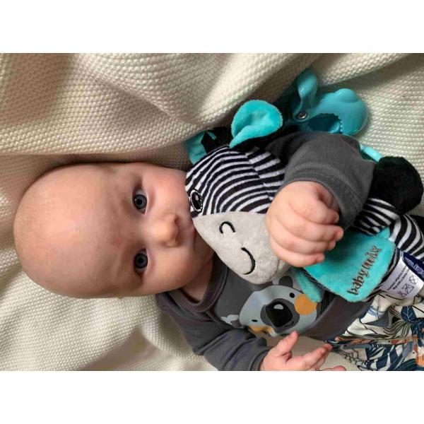 Edukační hrající plyšová hračka s klipem Baby Mix zebra (obrázek 3)