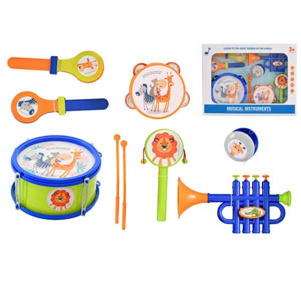 Sada hudebních nástrojů 7ks s hůlkami
