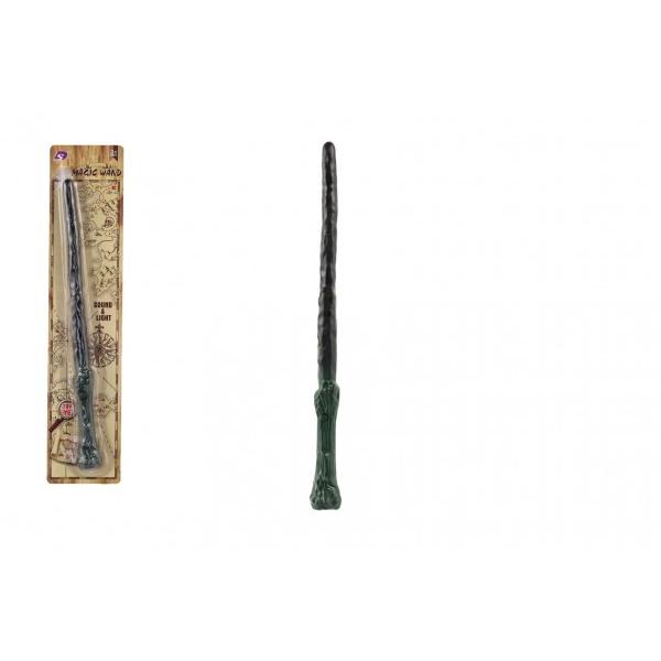 Kouzelnická/kouzelná hůlka plast na baterie se světlem, zvukem na kartě