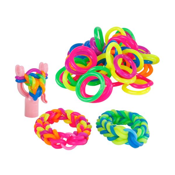 Sada na pletenie náramkov z mega gumičiek 72ks