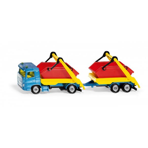 SIKU Blister - nákladní automobil s korbou a vlekem