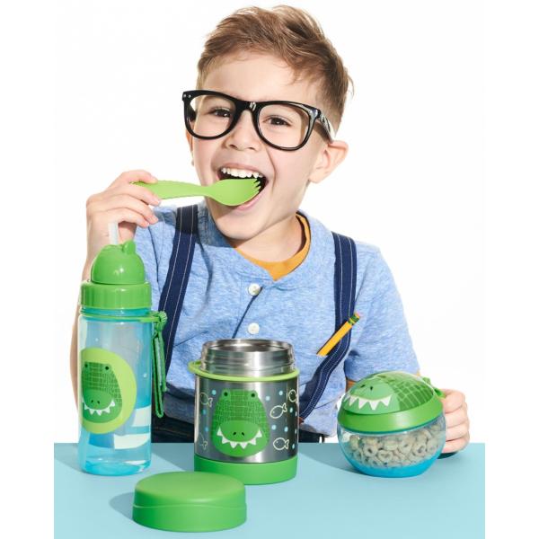 SKIP HOP Zoo Termoska na jídlo s lžící/vidličkou Krokodýl 325 ml, 3r+ (obrázek 3)