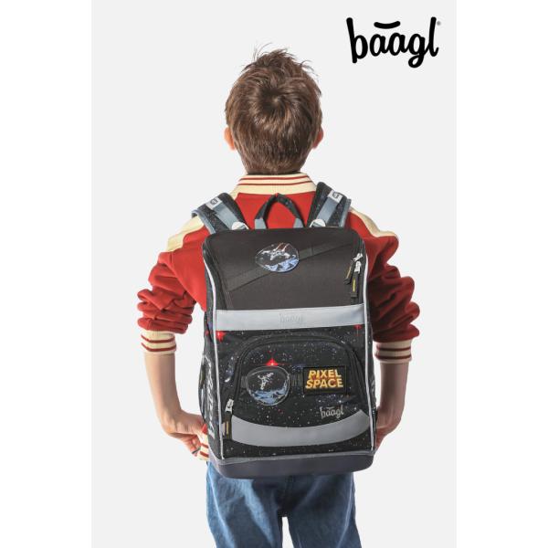 BAAGL SADA 5 Zippy Plus Pixel Space: aktovka, penál, sáček, zástěra, peněženka (obrázek 9)