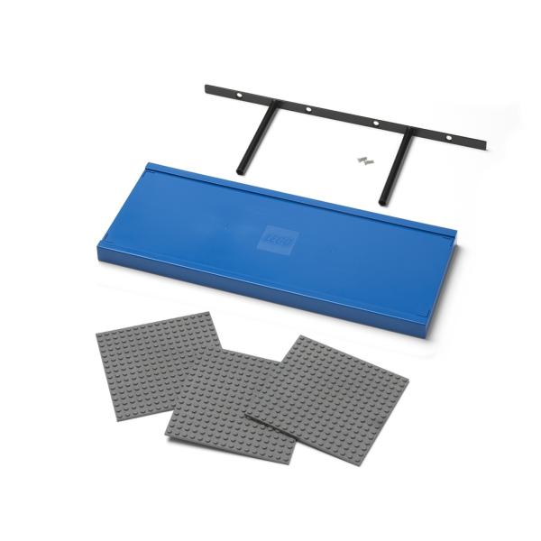 LEGO Polička na vystavení stavebnic – modrá