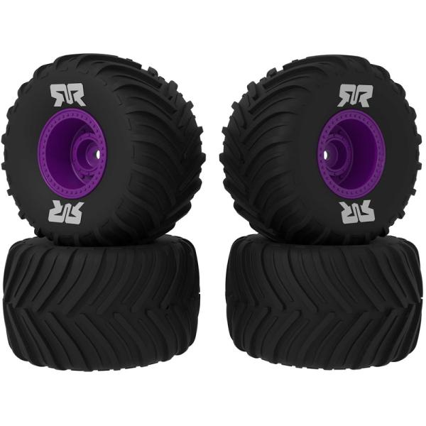 Arrma koleso s pneu dBoots Chevron MT, disk fialový (4): GROM