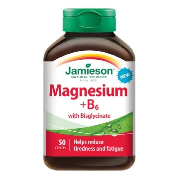 Jamieson Hořčík + vitamín B6 s bisglycinátem 50 tablet