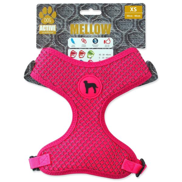 Postroj Active Dog Mellow XS růžový 1,5×30-40cm