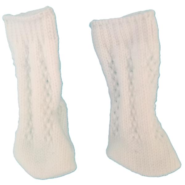 PAOLA REINA Bílé perlové ponožky pro panenky o velikosti 32 cm