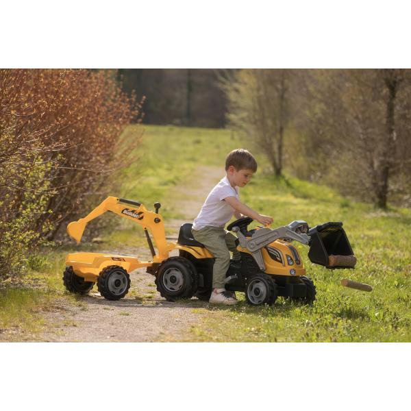 Smoby Šlapací traktor Builder Max s bagrem a vozíkem (obrázek 3)