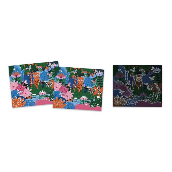 Janod Atelier Kreativní sada Mini Džungle v noci Štrasové kamínky (obrázek 5)