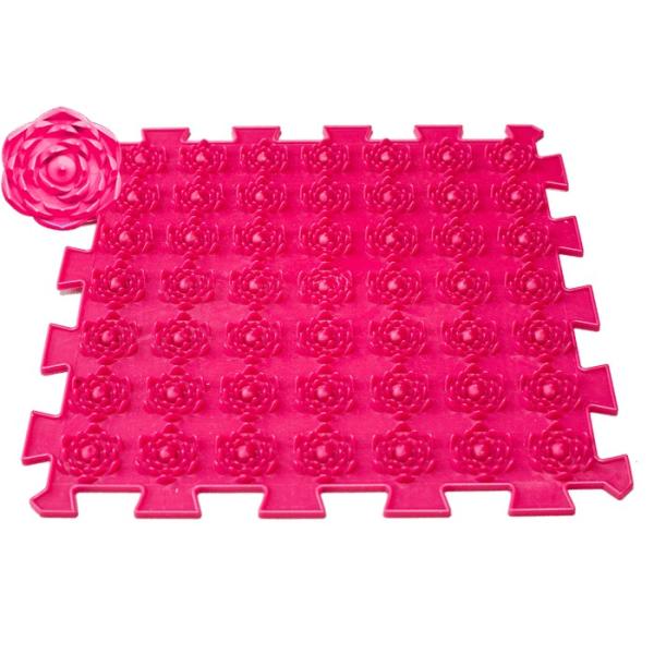 Ortek Masážní ortopedická podložka Puzzle „Mix“ 9 prvků Růžová