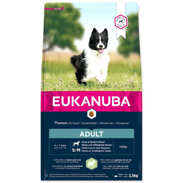 EUK ADULT SMALL & MEDIUM LAMB 2,5KG