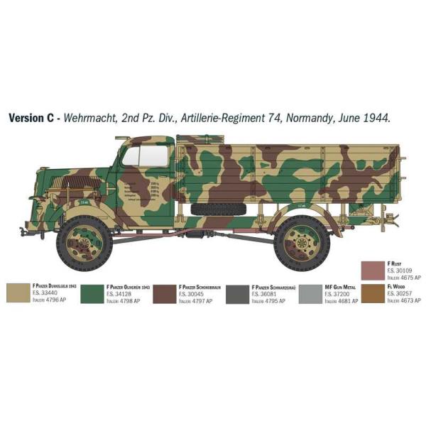 Model Kit military 6760 - Kfz. 305 Opel Blitz Typ A 4x4 (1:35) (obrázek 6)