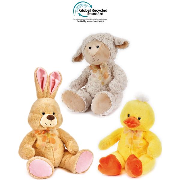 Play Eco Veľký Zajačik, Kačička, Ovečka 34cm assort