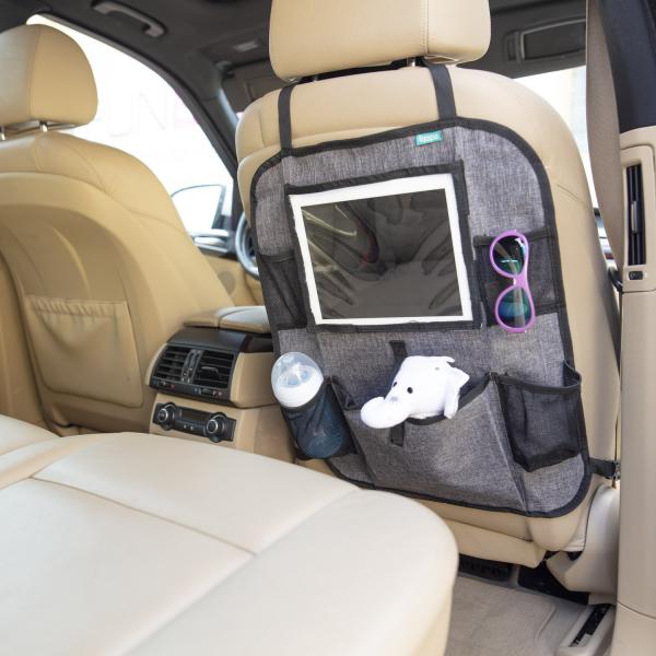 Organizér na sedátko + kapsa na tablet, Black