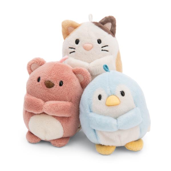 NICI plyš MyMochi Medvídek Nomo 8cm v kostýmu včelky a hranolkami, set dárkové balení (obrázek 7)