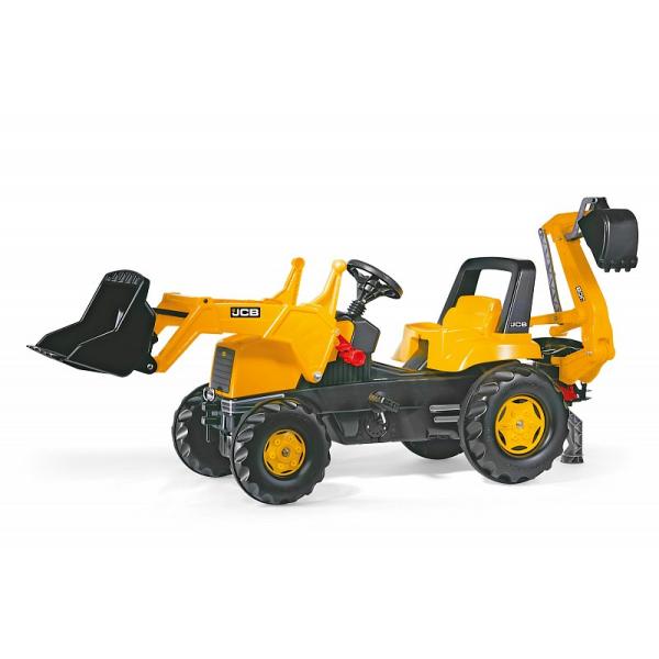 Rollytoys Šliapací traktor Rolly Junior JCB s predným aj zadným nakladačom