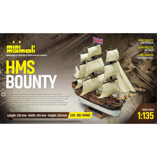 MINI MAMOLI H.M.S. Bounty 1:135 kit (obrázek 6)