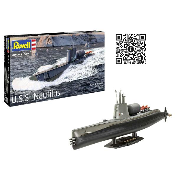 Plastic ModelKit ponorka 05184 – U.S.S. Nautilus (1:305)