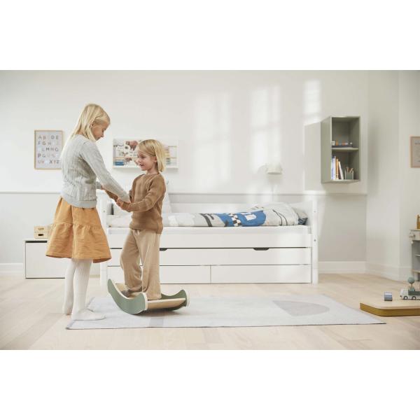 Flexa Dřevěná balanční deska pro děti tmavozelená Play