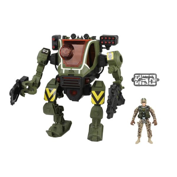 Robot bojový mecha vojenský s efekty set 26 cm