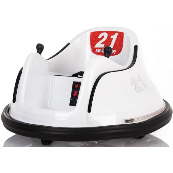 Auto elettrica per bambini RIRIDRIVE 12V bianca, adatta per uso interno ed esterno