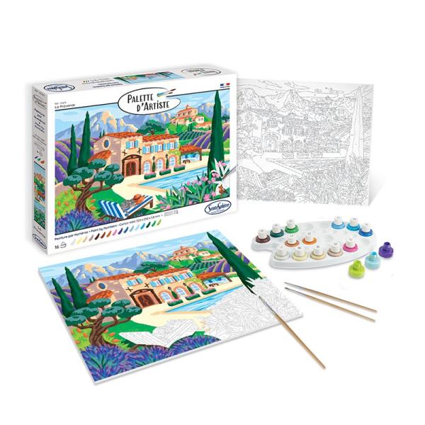 SENTOSPHERE PALETTE D'ARTISTE Malování podle čísel Provensálsko