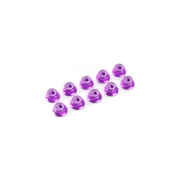 Dado autobloccante con naturale. M5 alluminio viola (10)